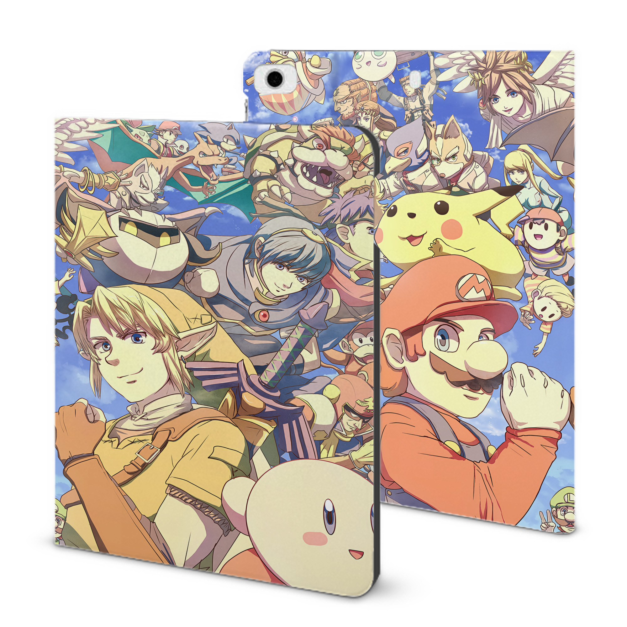 （画像用） ポケットモンスター Pokémon IPad ケース ブック型 PUレザー TPU 耐衝撃 軽量 薄型 ペン収納なし 全面保護 IPad 各モデル対応